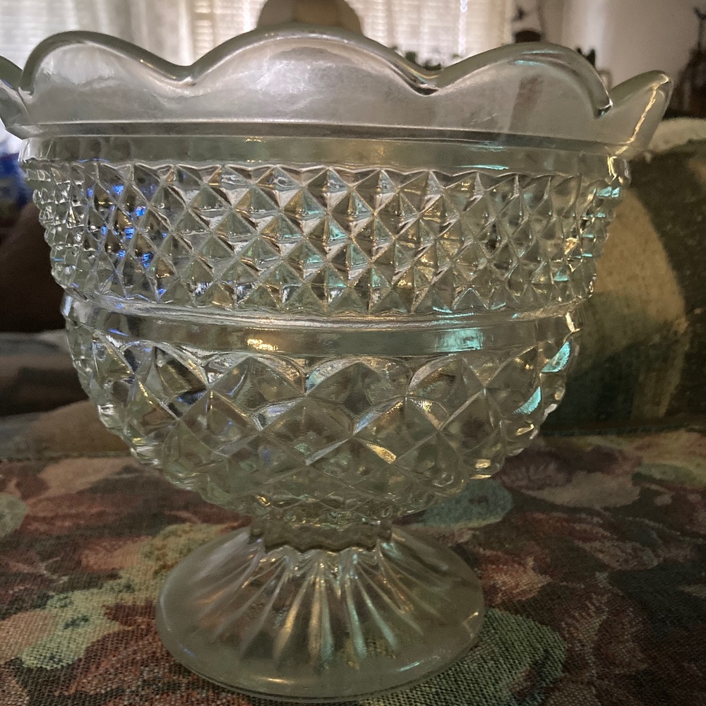 Wexford 1960 footed press Glass fruit bowl